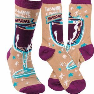 This Wine Is Making Me Awesome Lol Socks